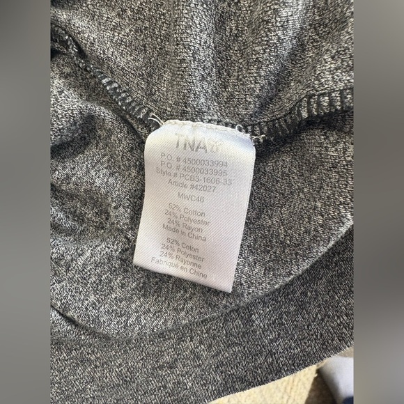 TNA Aritzia grey black long sleeve top size small shirt casual-see photos - Picture 5 of 8
